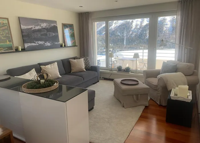 Fantastic Panorama Flat In Apartment St. Moritz